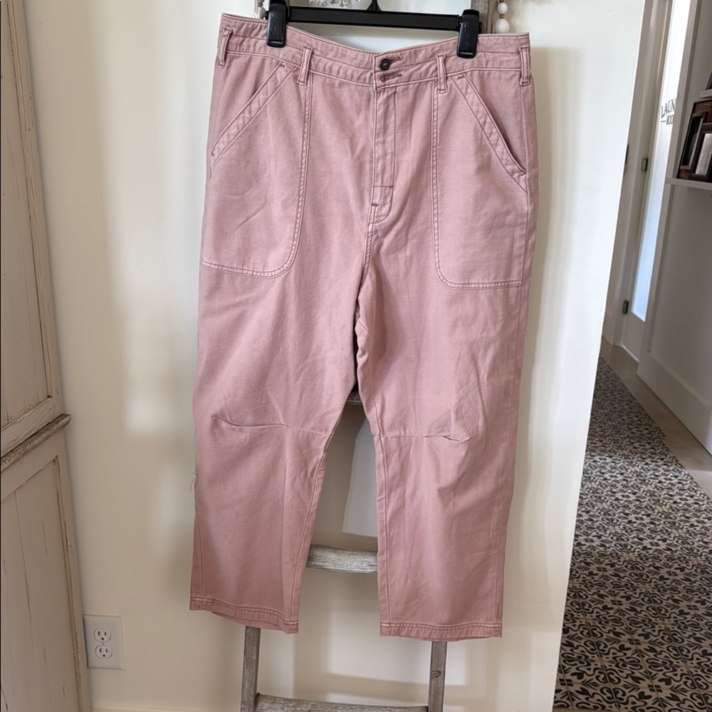 Anthropology Pilcro Pink Barrel Ankle Pants